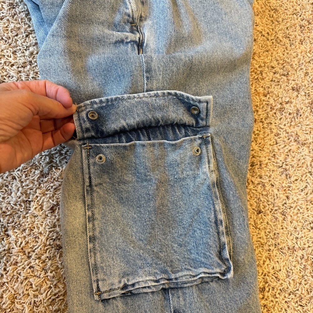 Pistola Bobbie Cargo Regent Wide Leg Trouser Jean Size 24 High Rise Utility - Picture 15 of 16